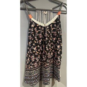 Women's Size XXL Babydoll Tank Floral Lace Racerback Lightweight Y2K resortwear